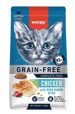 Купить wanpy cat сухой корм для котят с курицей