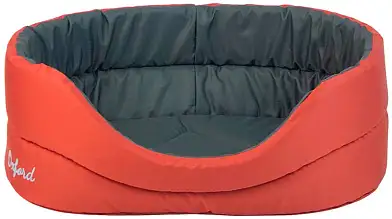 СКИДКА ZOOexpress лежанка Oxford двухсторонняя для собак и кошек красный/серый