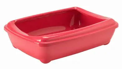 Moderna Туалет-лоток для кошек средний с рамкой Artist Medium коралловый