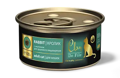Clan de file консервы для взрослых кошек (с кроликом)